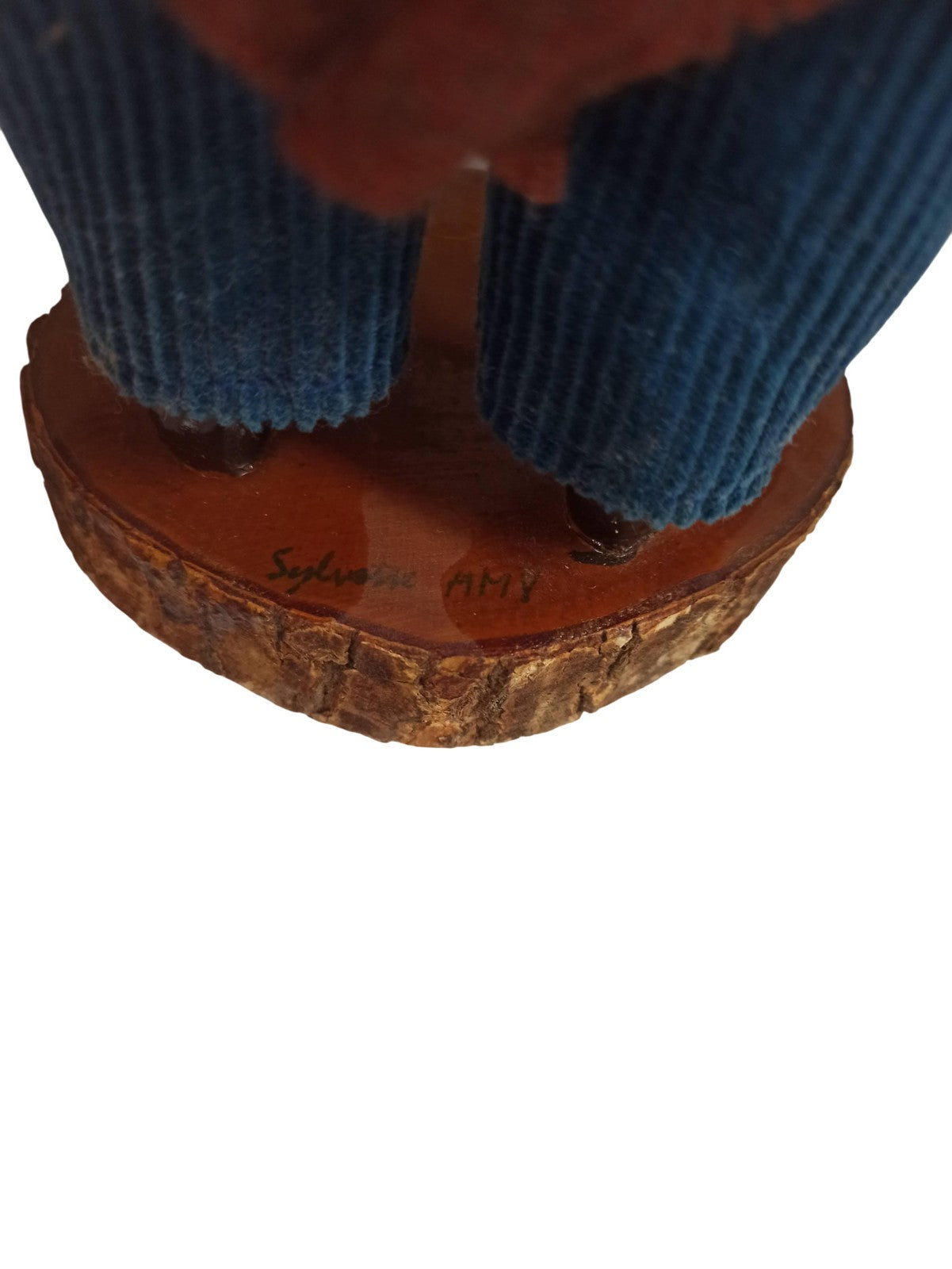 Ancien grand santon de Provence signé, figurine vintage pour collectionneurs