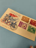 Ancienne enveloppe FDC Vietnam sport timbres 1965, culture physique, illustrée