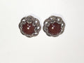 Paire de boucles d?oreilles anciennes en argent, XIXe, vintage rare collection