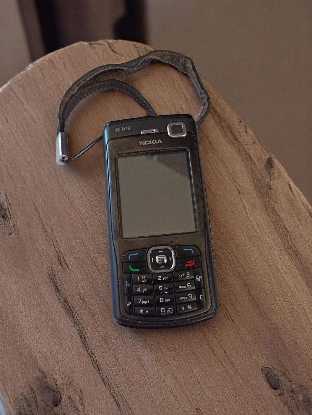 Téléphone portable Nokia N70 vintage noir, mobile rétro sans chargeur