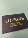 Lot 10 cartes postales Lourdes héliogravure Quinault pochette violette (Ref 5)