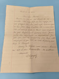 Ancienne lettre manuscrite française écriture cursive papier ligné vintage