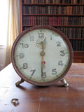 Réveil ancien SMI à restaurer, cadran rond, vintage France, réveil mécanique
