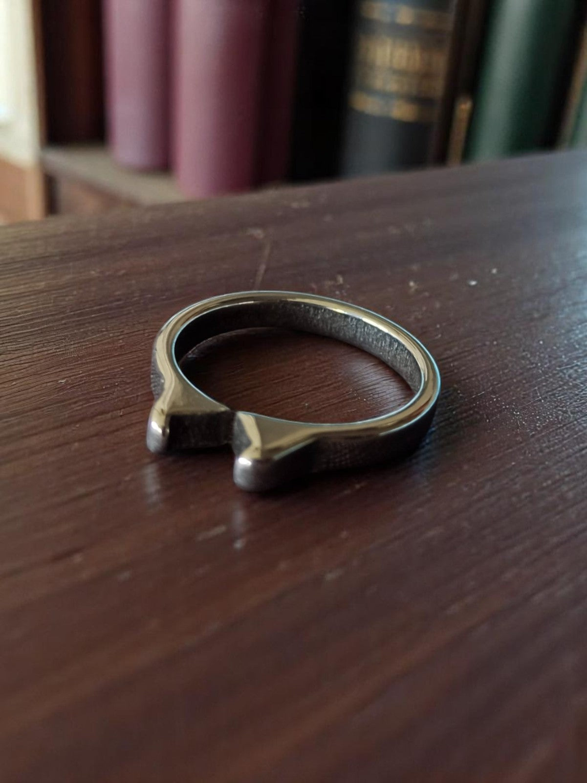 Bague fantaisie vintage rétro, anneau ouvert design taille 60
