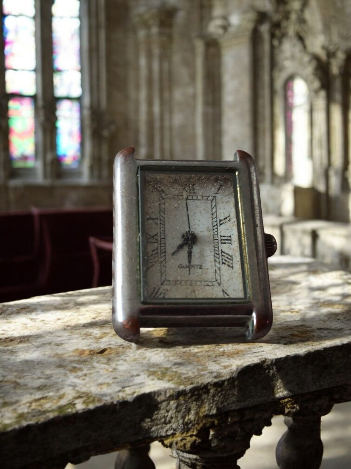 Montre femme vintage Quartz Quadrant rectangulaire, cadran chiffres romains