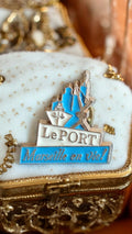 Pin's vintage Le Port Marseille en vie bleu blanc souvenir France