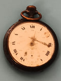 Montre à gousset ancienne cadran émail chiffres romains à réviser vintage