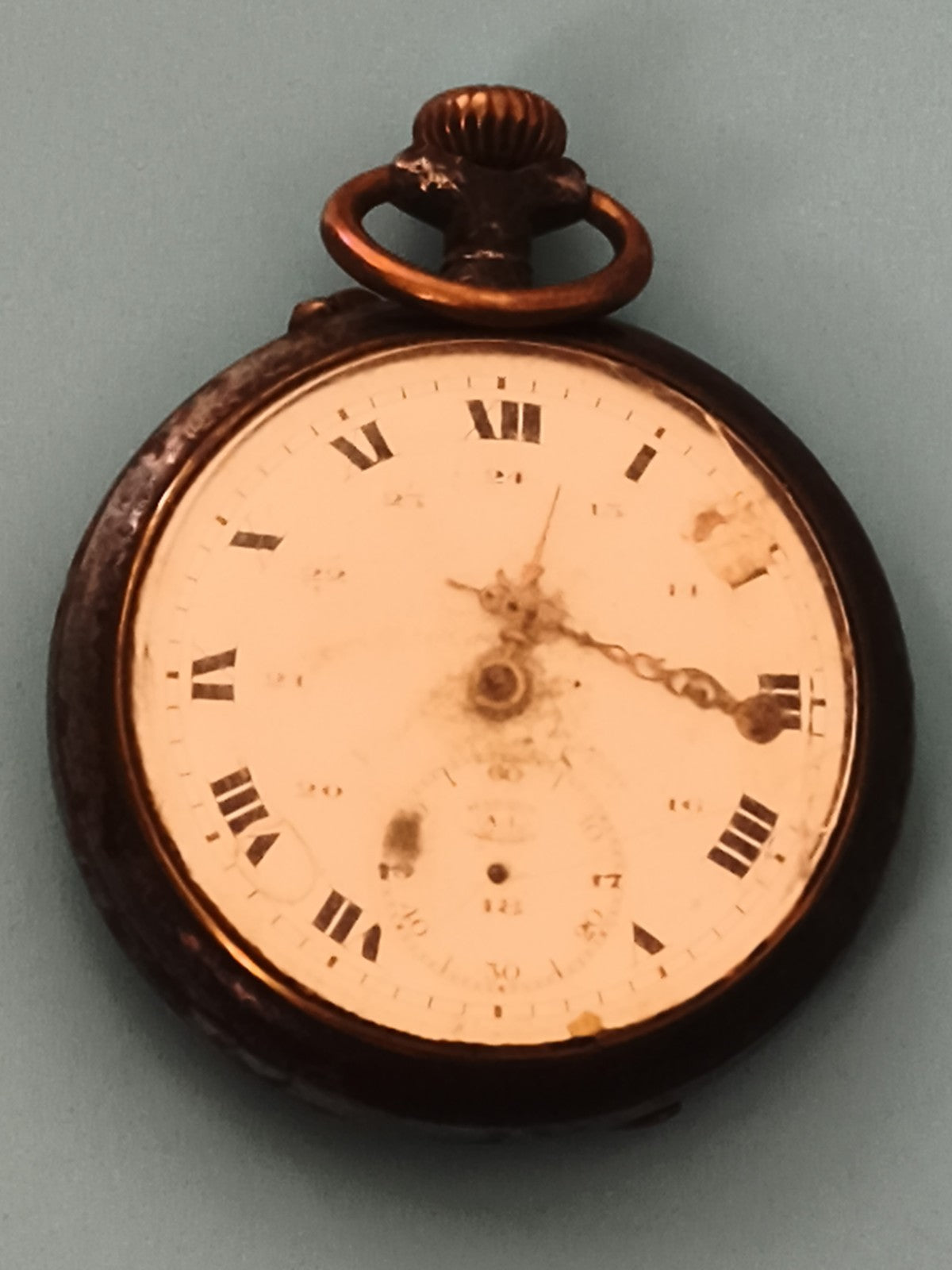 Montre à gousset ancienne cadran émail chiffres romains à réviser vintage