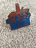 Pin's vintage Elf Aquitaine plateforme pétrolière émaillé années 80 badge pétrol