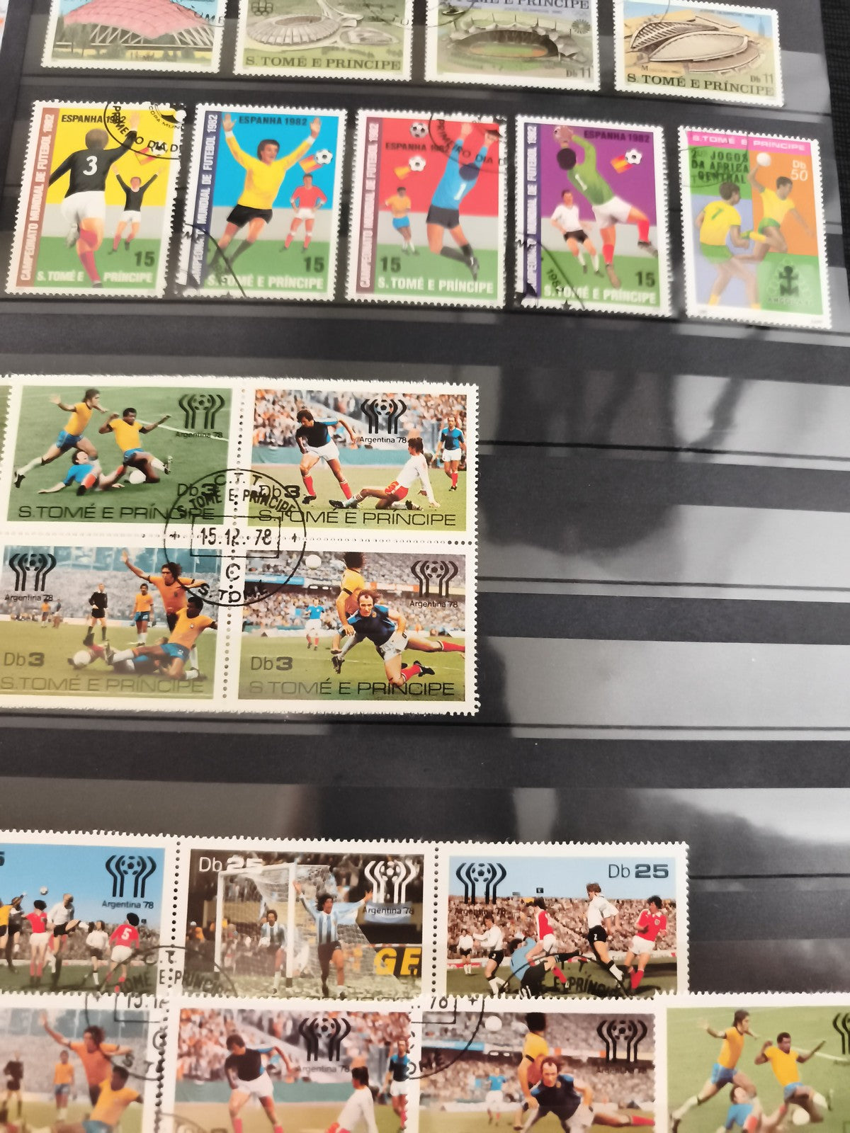 Timbres anciens football S.Tomé e Príncipe années 70-80 oblitérés Coupe du Monde