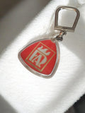 Porte-clés ancien publicitaire FAP vintage rétro logo rouge translucide
