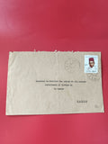 Enveloppe philatélie affranchie timbre Maroc, adressée Paris, cachet visible