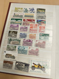 Lot timbres véhicules trains autos bus obliterés philatélie Europe monde