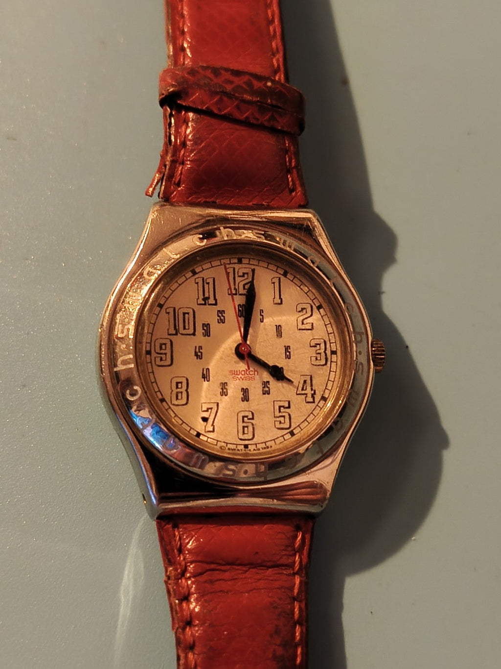 Montre Swatch Irony homme, modèle élégant d'occasion, montre-bracelet suisse fia