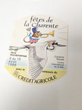 Ancien autocollant publicitaire rétro Fêtes de la Charente vintage déco collecti