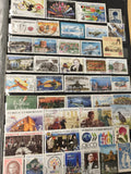 Lot timbres Turquie multicolores philatélie thèmes variés (support non inclus)