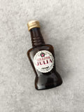 Mini-bouteille Grappa Julia Stock ambrée capsule dorée alcool partiel