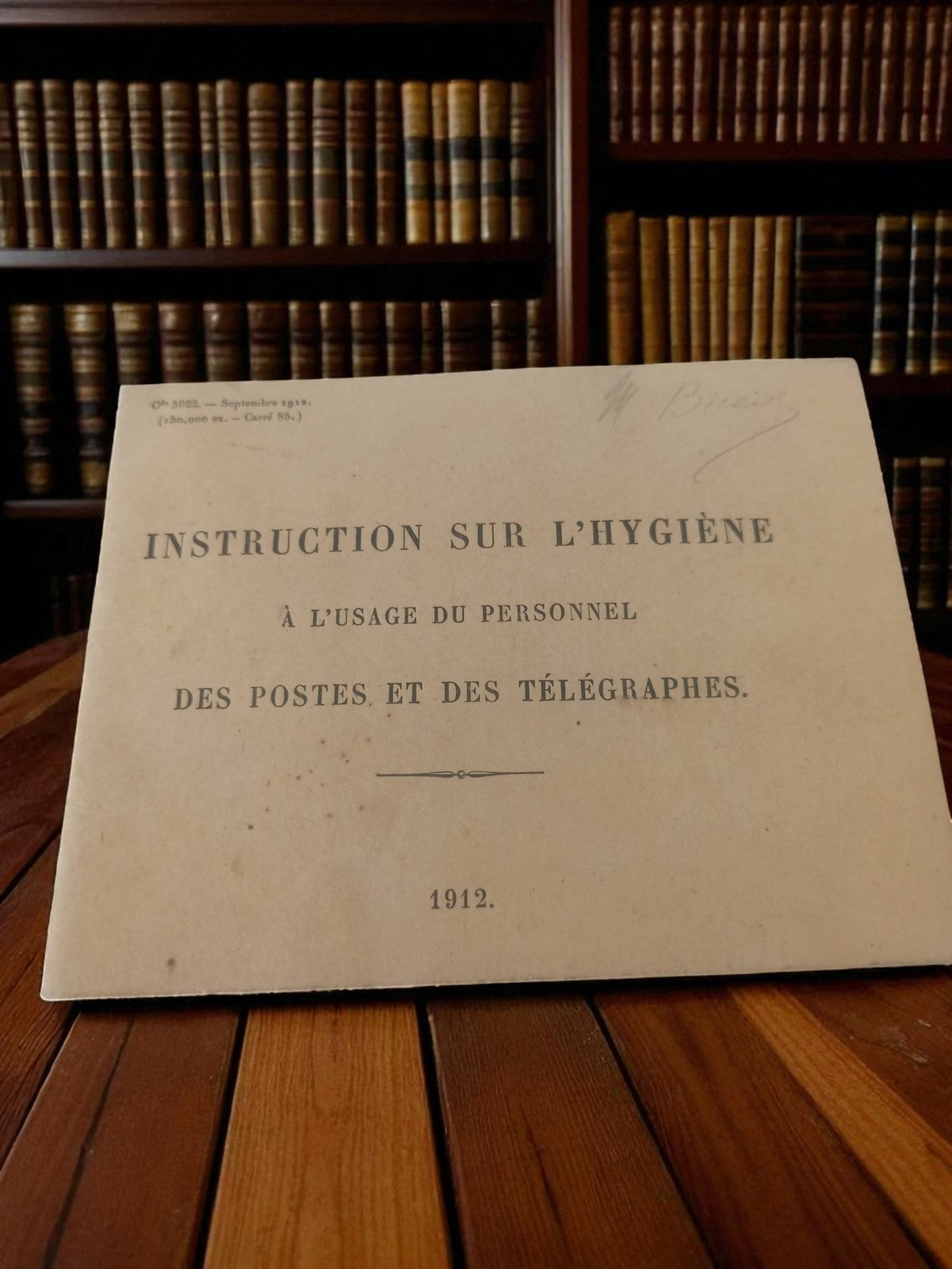 Livret ancien hygiène Postes Télégraphes 1912, document vintage administratif