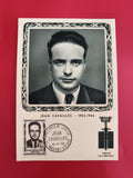 Carte FDC Jean Cavaillès 1958 Héros Résistance 8f philatélie (Ref 1)
