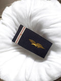 Épaulette ancienne Armée de l’air insigne doré vintage militaire authentique