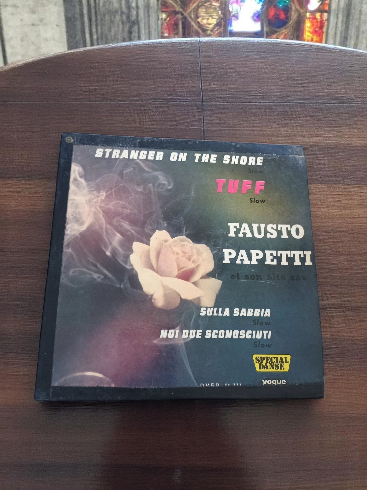 Vinyle 45T Fausto Papetti Vintage – Stranger on the Shore, pochette fleur, spéci