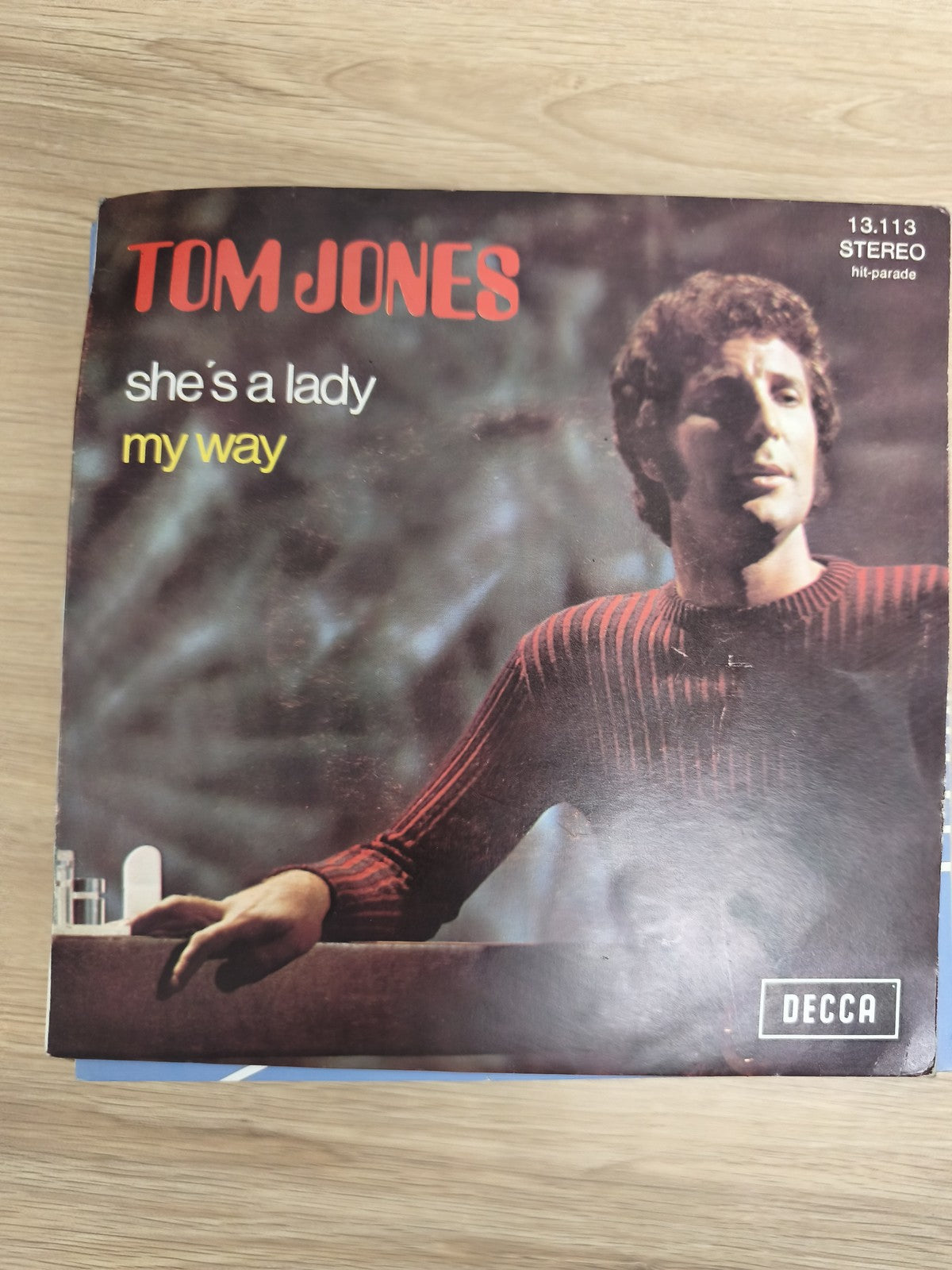 Vinyle 45T Tom Jones She's a Lady / My Way pochette illustrée DECCA Ref 1