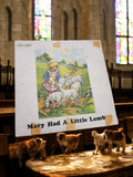 Disque vinyle vintage Mary Had A Little Lamb, pochette illustrée à restaurer