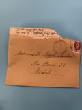 Lettre ancienne timbrée France Marseille manuscrite philatélie (Ref 3)
