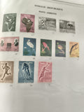 Timbres Somalie poste aérienne thématique sport oiseaux ITU philatélie