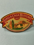 Vintage pin's Dalla Casa Buitoni 1827 émaillé logo rouge vert (Ref 15)
