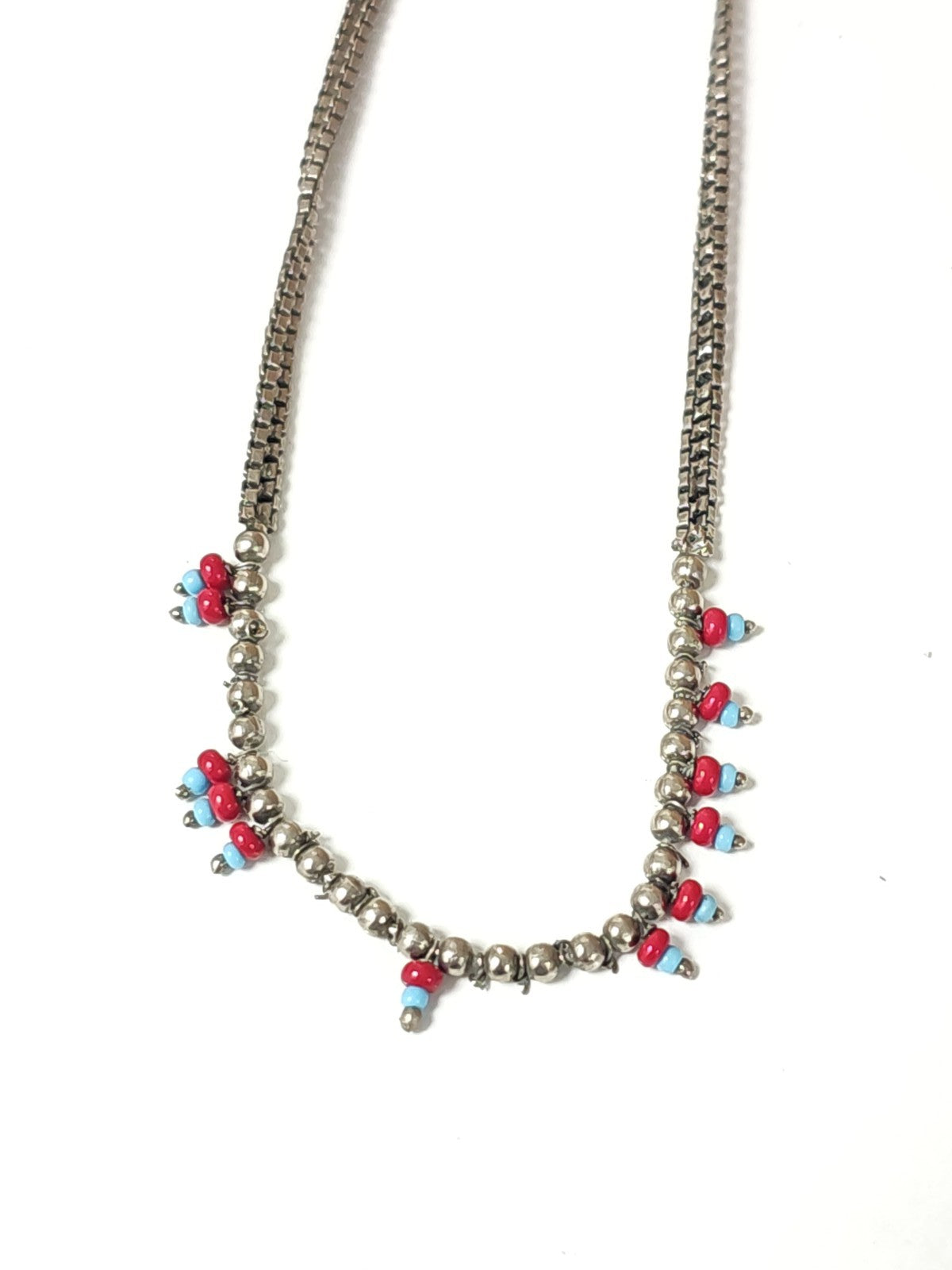 Collier ancien vintage signé SMPB, bijou rétro de collection, authentique occasi