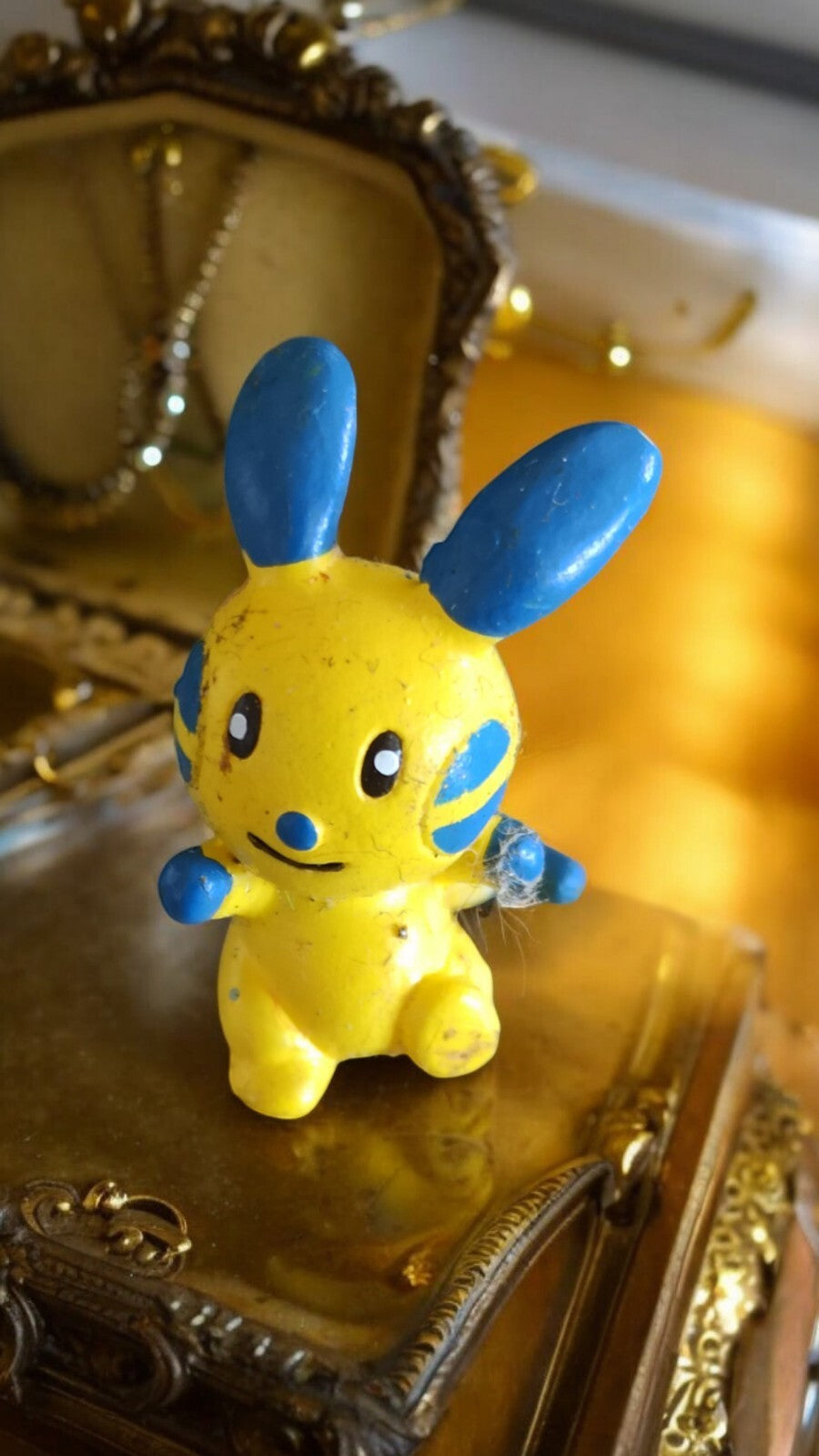 Figurine Pokémon Negapi PVC jaune bleu 2005-2006 vintage rare occasion