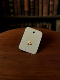Pendentif lettre P vintage plaqué or, bijou neuf deadstock ancien