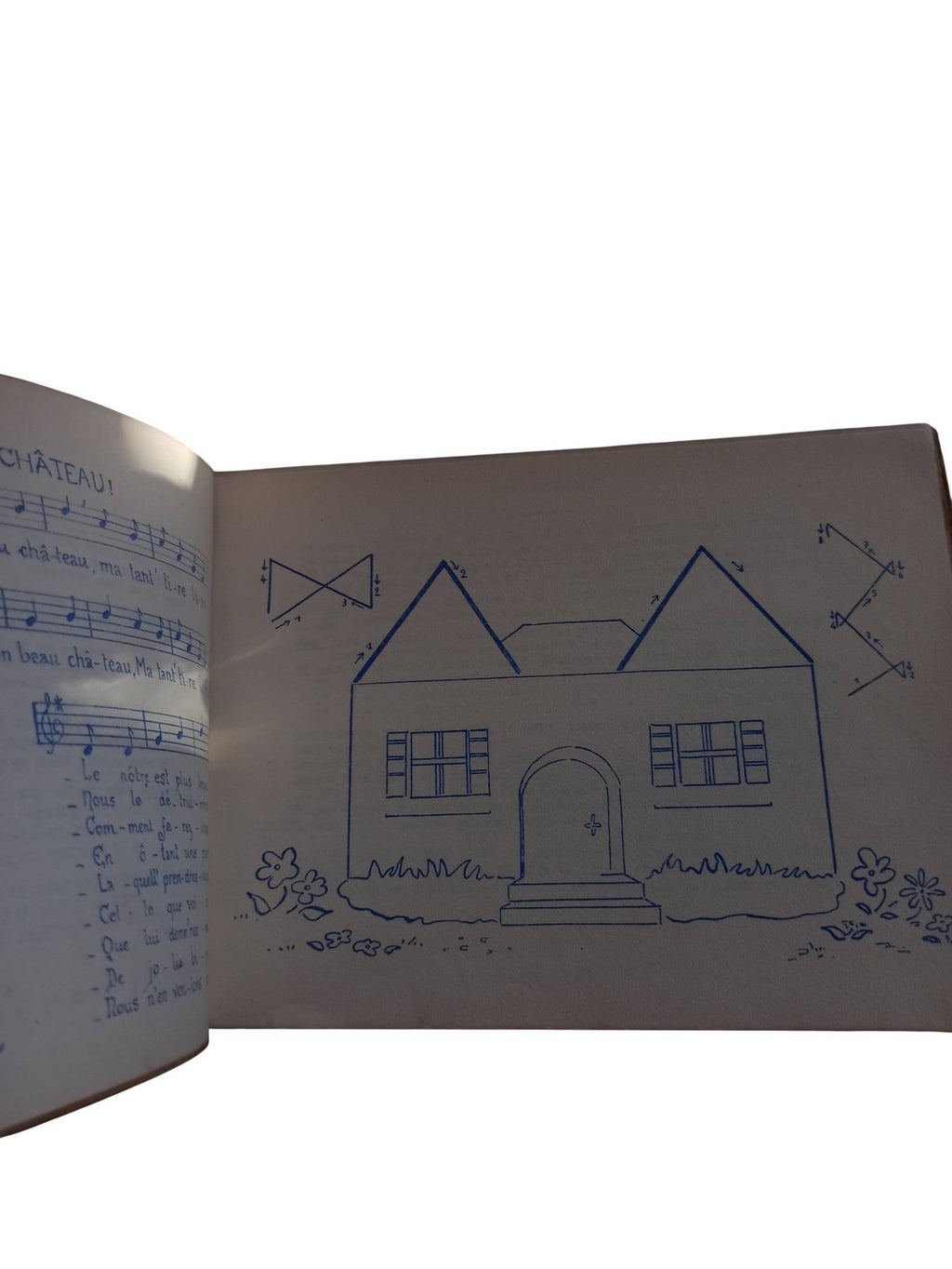 Livre ancien Les Débuts Rapides chants mimes dessins enfants vintage Angers