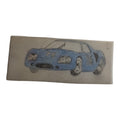 Dessin calque voiture bleue Dinky Toys Scalextric n°16, illustration 10 cm