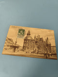 Carte postale ancienne CPA Anvers Banque Nationale timbre Belgique vintage