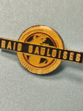 Vintage pin's RAID GAULOISES ancien badge jaune noir collection sport aventure