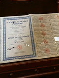 Action au porteur 100 Francs Société Générale Foncière années 1920 vintage ancie