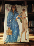 Patron couture vintage robe femme 8628f, années 70, Patron de Paris rétro