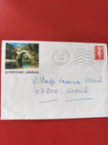 Enveloppe philatélie Le Pont d?Arc Ardèche affranchie Marianne rouge