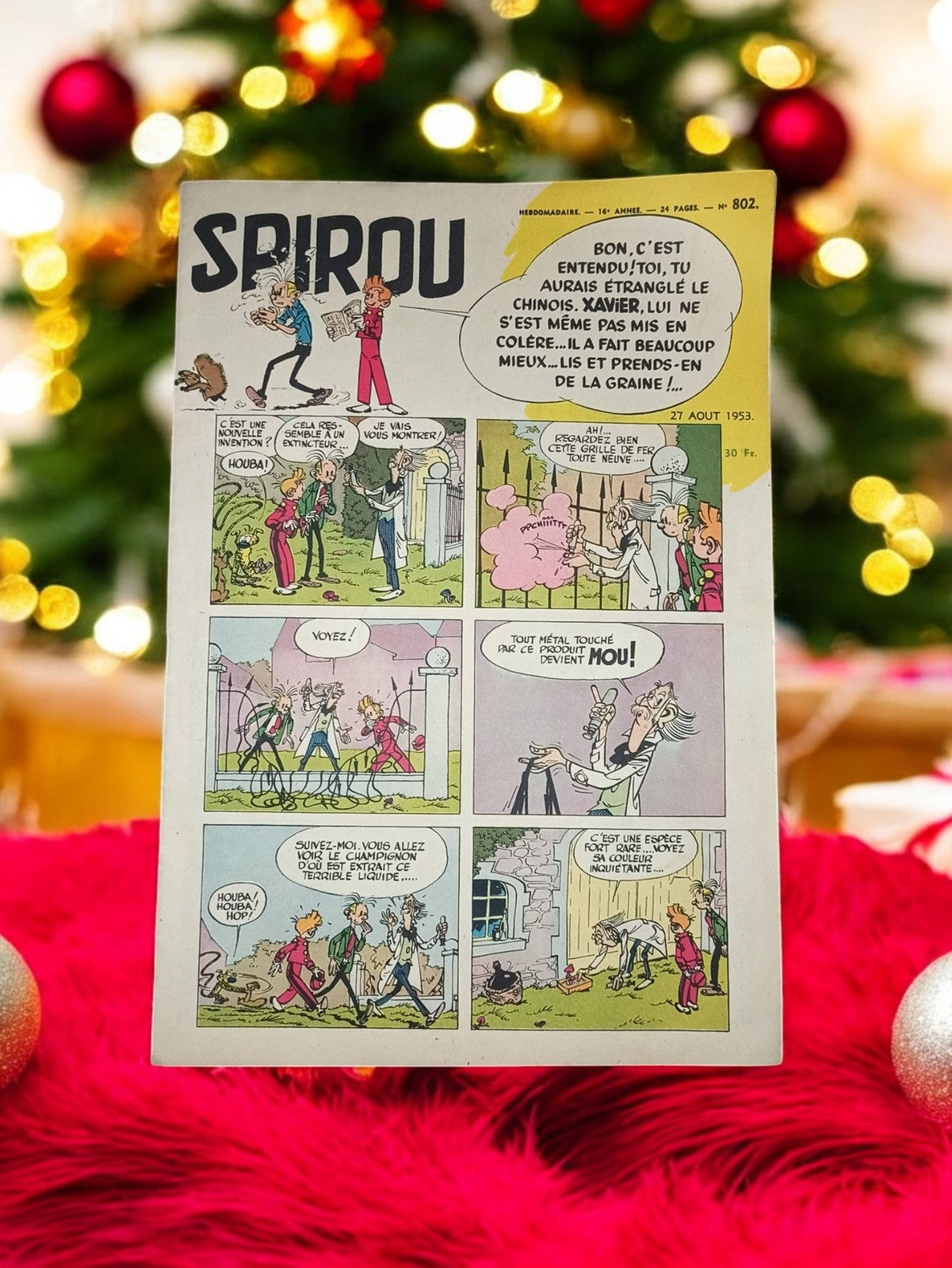 Magazine Spirou n°802 édition rétro bande dessinée franco-belge 1953