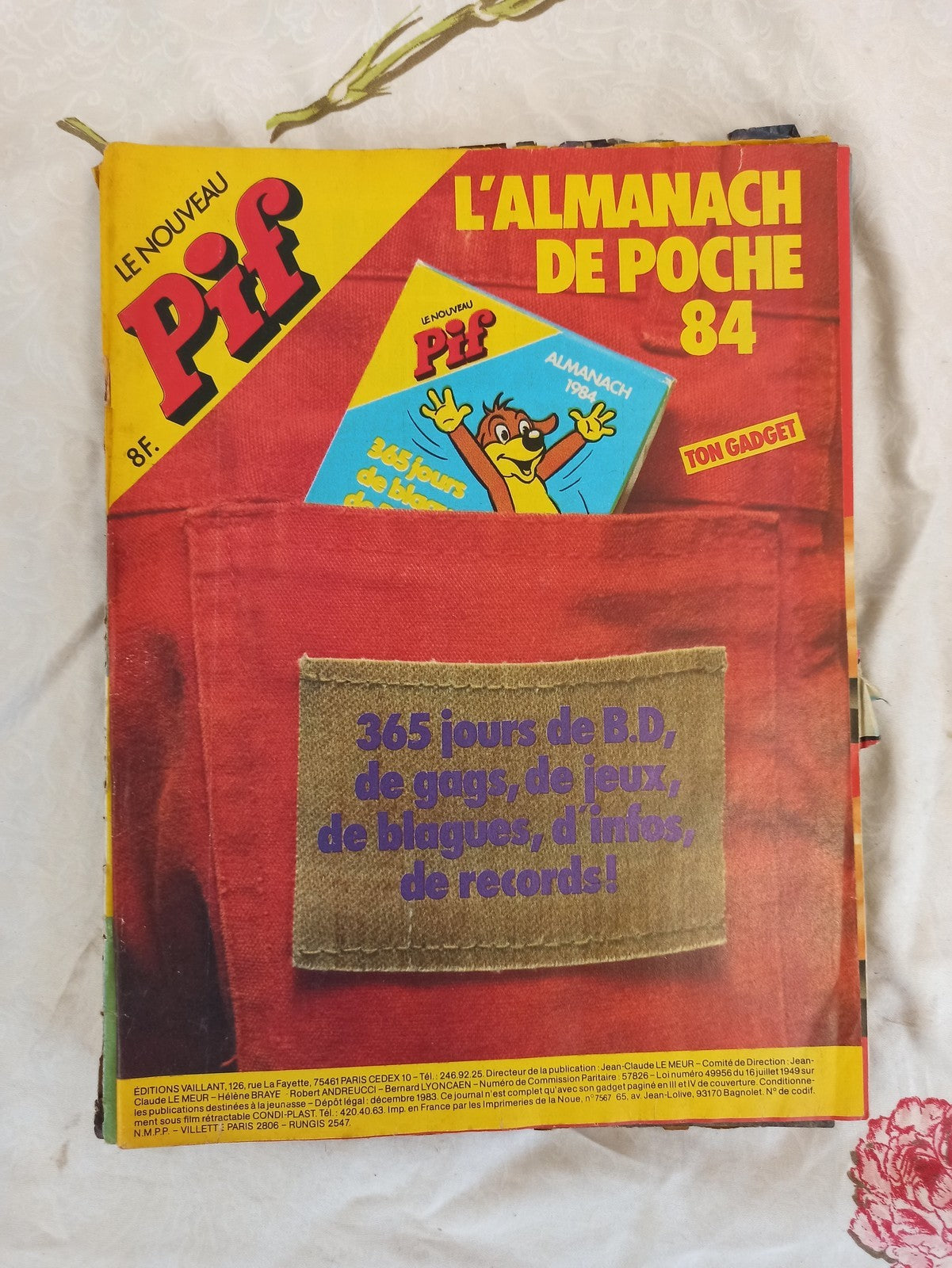 Magazine Pif Almanach de poche 1984 vintage rétro presse jeunesse ancien
