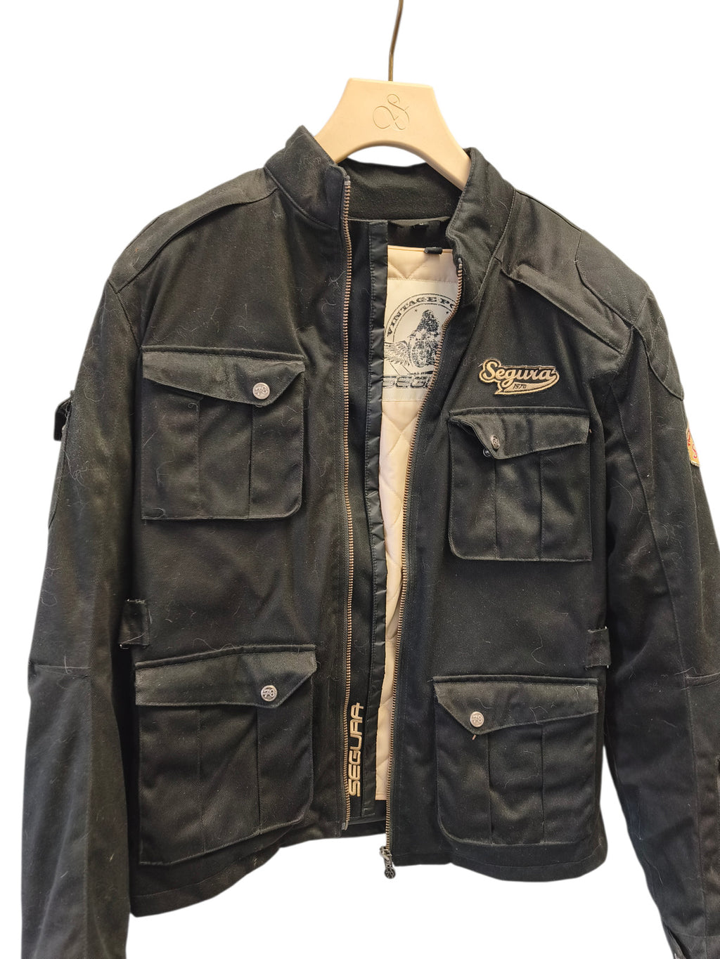 Blouson vintage homme Segura taille L ancien veste rétro collection motard