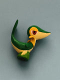 Figurine Pokémon Snivy verte et jaune jouet décoratif