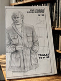 Patron couture vintage homme parka 1981 ancien modèle rétro tailles 44 48