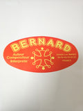 Vintage grand autocollant publicitaire Bernard ancien, rétro déco collection