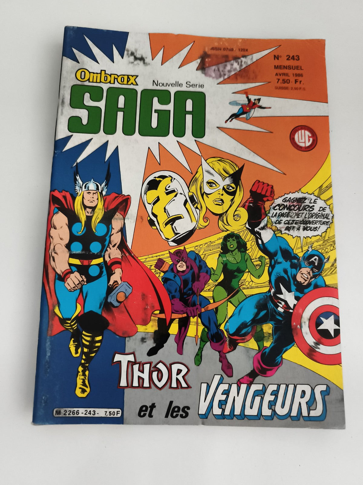 Comic Ombrax Saga n°243 Thor Vengeurs avril 1986 vintage Marvel ancien