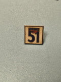 Vintage pin's Pastis 51 carré, bleu blanc rouge, collection bar ancien
