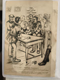 Carte postale ancienne illustrée humour Mariage d'amour village XIXe CPA