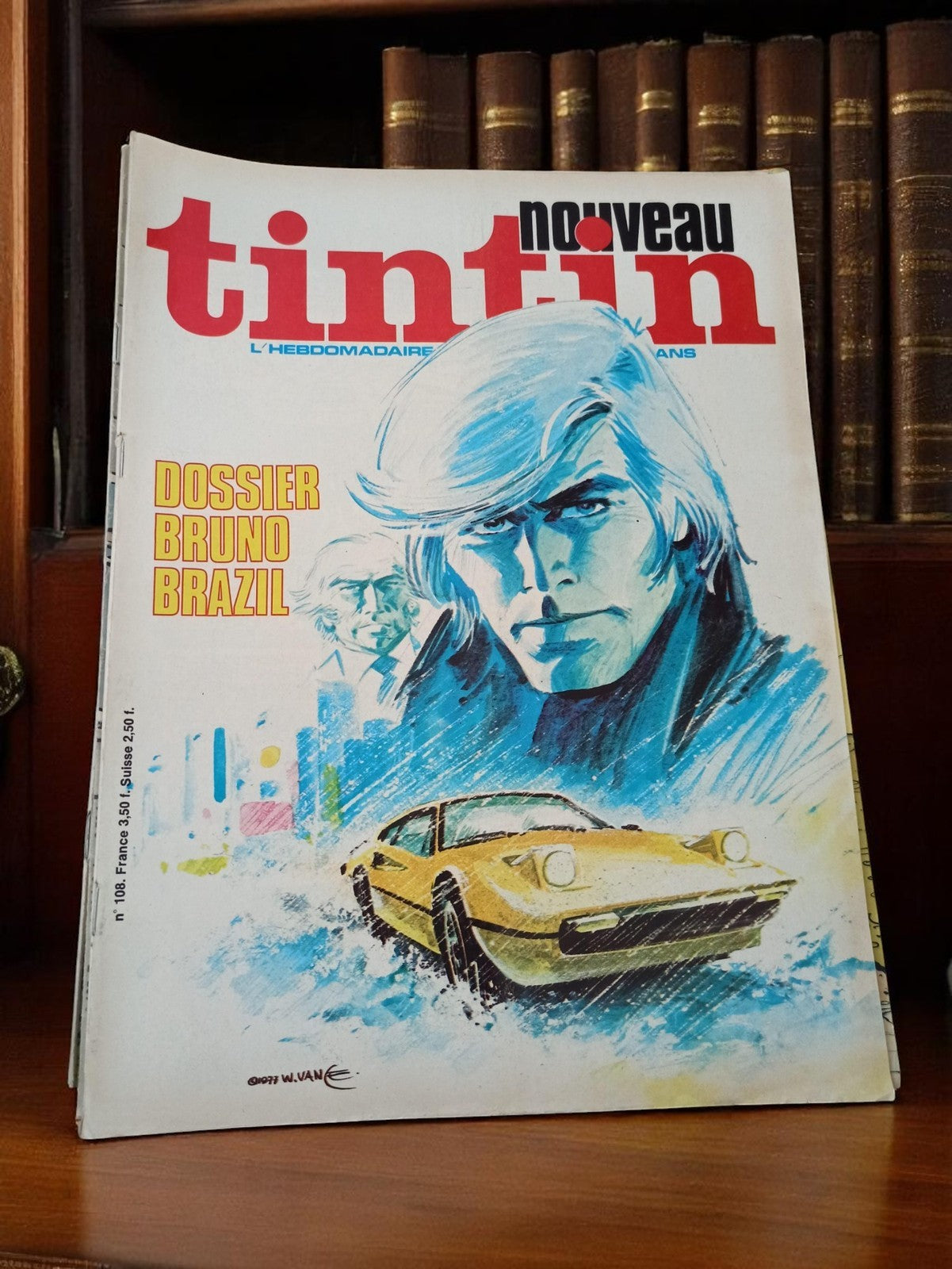 Magazine Tintin Nouveau n°108 1977 Vintage Dossier Bruno Brazil BD ancien